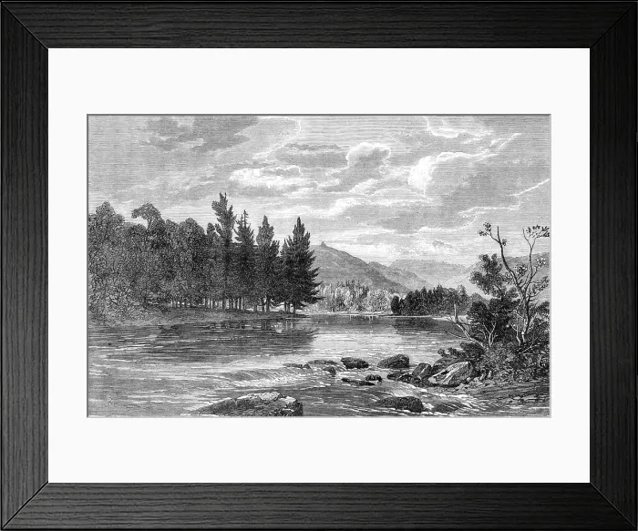 Framed Print : The Prince Consort's Cairn, from the north side of the Dee, near Abergeldie, 1864. Creator: Unknown Framed Print : The Prince Consort's Cairn, from the north side of the Dee, near Abergeldie, 1864. Creator: Unknown