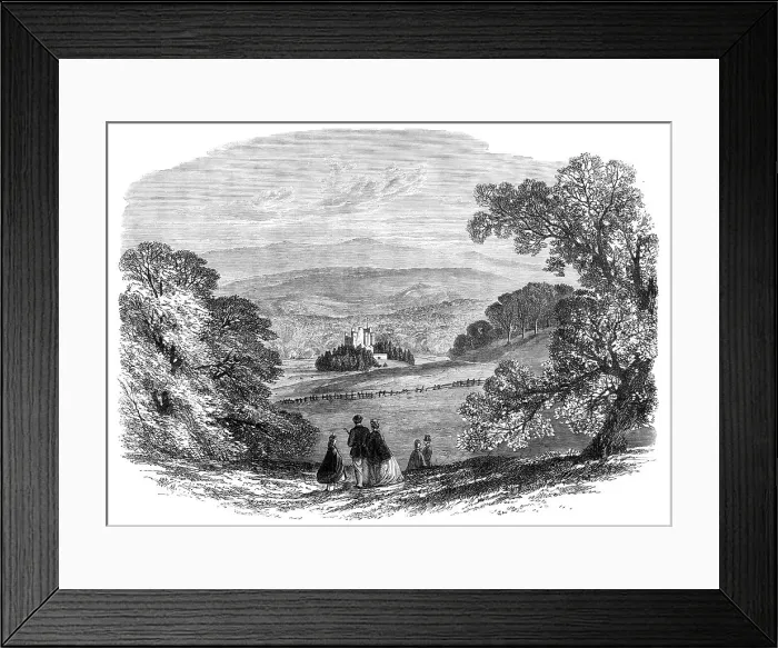 Framed Print : Braemar, from the Garden of the Invercauld Arms, 1864. Creator: Unknown Framed Print : Braemar, from the Garden of the Invercauld Arms, 1864. Creator: Unknown