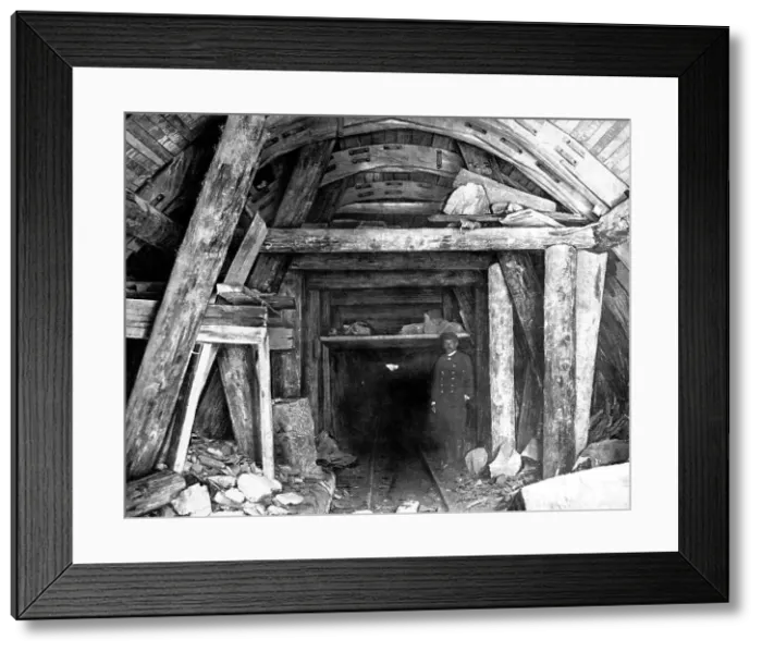 Framed Print : Construction of a Tunnel Walls, 1900-1904. Creator: Unknown Framed Print : Construction of a Tunnel Walls, 1900-1904. Creator: Unknown
