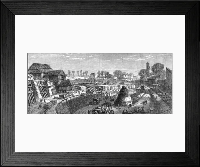 Framed Print : Progress of the Waterworks at Menilmontant for the supply of Paris, 1864. Creator: Unknown Framed Print : Progress of the Waterworks at Menilmontant for the supply of Paris, 1864. Creator: Unknown