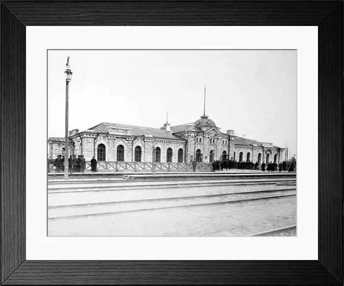 Framed Print : The Terminal at Sliudianka Station, 1900-1904. Creator: Unknown Framed Print : The Terminal at Sliudianka Station, 1900-1904. Creator: Unknown