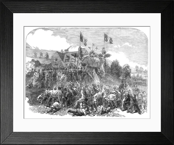 Framed Print : Harvest-home at the Philanthropic Society's farm-school, Redhill, 1864. Creator: Unknown Framed Print : Harvest-home at the Philanthropic Society's farm-school, Redhill, 1864. Creator: Unknown