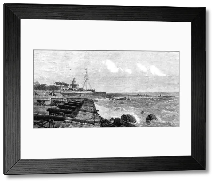 Framed Print : The lighthouse and flagstaff at Colombo, Ceylon, 1864. Creator: Unknown Framed Print : The lighthouse and flagstaff at Colombo, Ceylon, 1864. Creator: Unknown
