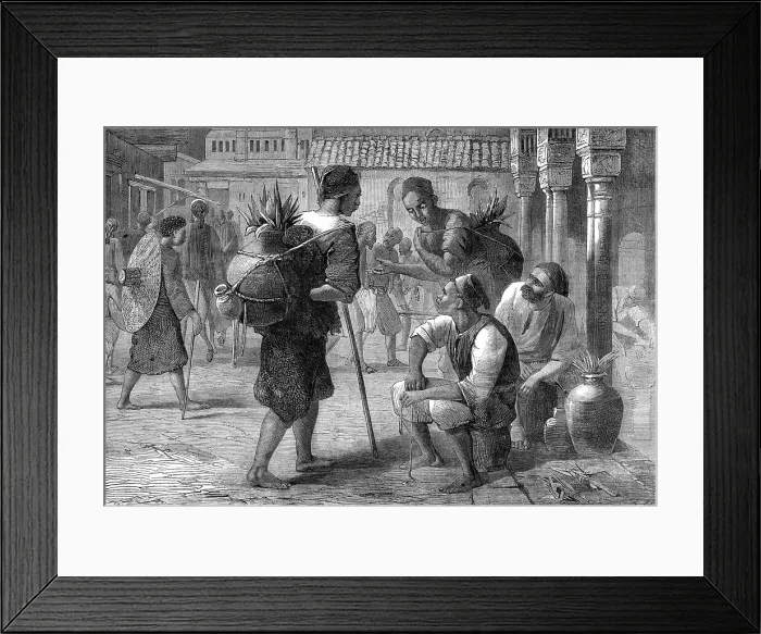 Framed Print : Tunis water-carriers, 1864. Creator: Joseph Austin Benwell Framed Print : Tunis water-carriers, 1864. Creator: Joseph Austin Benwell