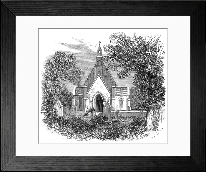 Framed Print : English church at Guzerat, 1864. Creator: Unknown Framed Print : English church at Guzerat, 1864. Creator: Unknown