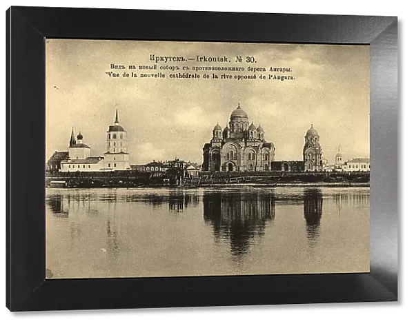 Irkutsk View of the new cathedral from the opposite bank of the Angara, 1904-1917. Creator: Unknown
