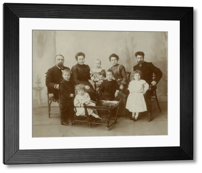Framed Print : The family of the builder of the Trans-Siberian railway, Usevich, with friends, 1900. Creator: Unknown Framed Print : The family of the builder of the Trans-Siberian railway, Usevich, with friends, 1900. Creator: Unknown