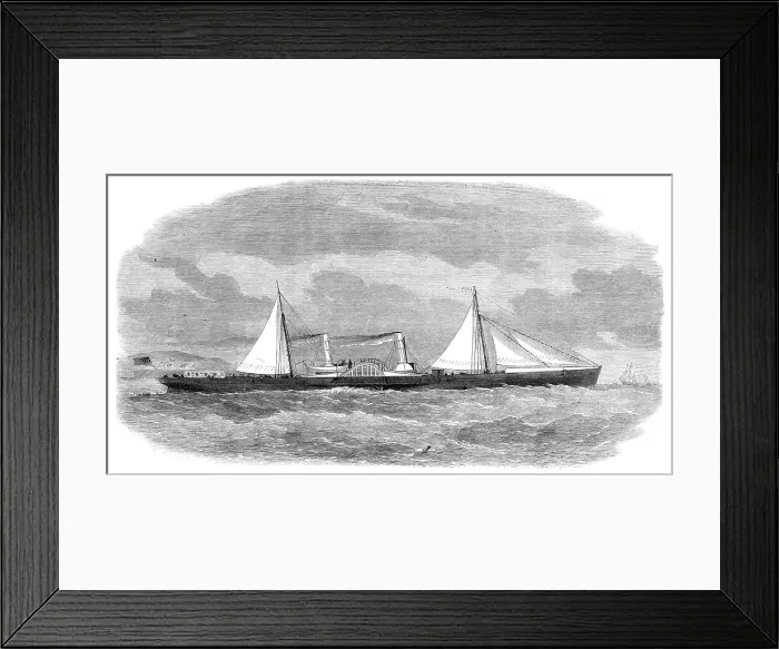 Framed Print : New blockade-runner Lizzie, built in the Clyde, 1864. Creator: Unknown Framed Print : New blockade-runner Lizzie, built in the Clyde, 1864. Creator: Unknown