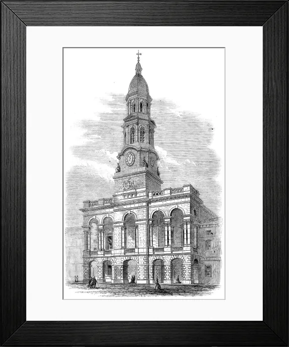 Framed Print : New townhall of Adelaide, South Australia, 1864. Creator: Unknown Framed Print : New townhall of Adelaide, South Australia, 1864. Creator: Unknown