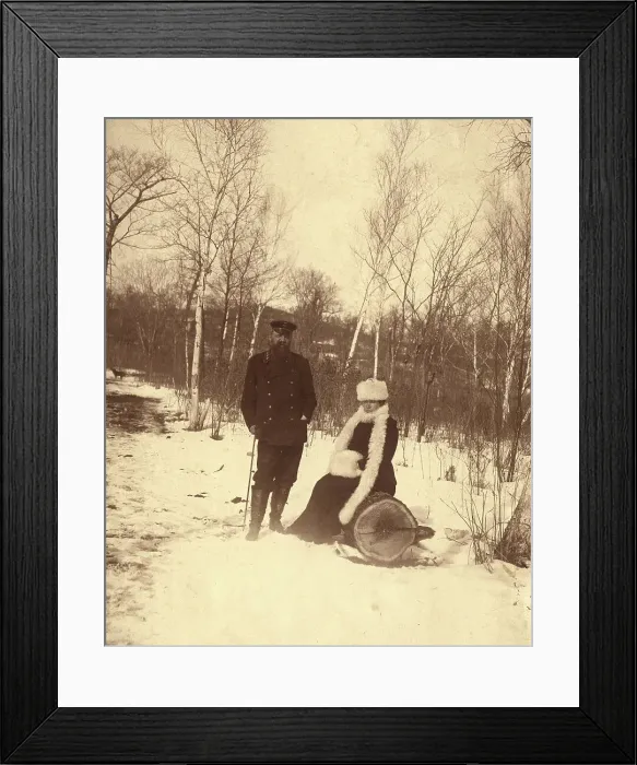 Framed Print : Aleksei Mikhailovich and Maria Tikhonovna. Parents of Mikhail Alekseevich Pavlov, 1900. Creator: Unknown Framed Print : Aleksei Mikhailovich and Maria Tikhonovna. Parents of Mikhail Alekseevich Pavlov, 1900. Creator: Unknown