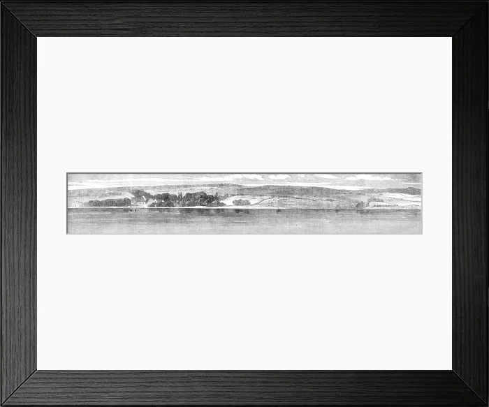 Framed Print : The War in Denmark: the Little Belt and Shore of Jutland, viewed from the Island of Funen, 1864. Creator: Unknown Framed Print : The War in Denmark: the Little Belt and Shore of Jutland, viewed from the Island of Funen, 1864. Creator: Unknown