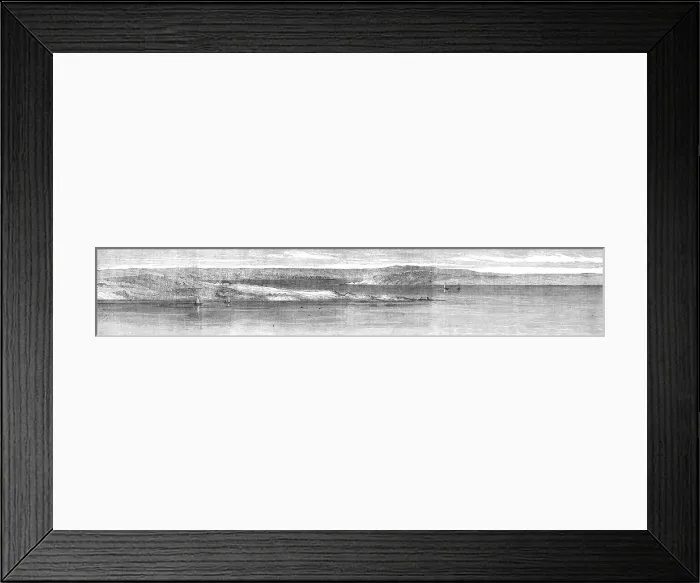 Framed Print : The War in Denmark: the Little Belt and Shore of Jutland, viewed from the Island of Funen, 1864. Creator: Unknown Framed Print : The War in Denmark: the Little Belt and Shore of Jutland, viewed from the Island of Funen, 1864. Creator: Unknown