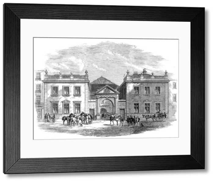 Framed Print : The new Tattersall's at Knightsbridge-Green, 1864. Creator: Unknown. The new Tattersall's at Knightsbridge-Green, 1864. Creator: Unknown Framed Print : The new Tattersall's at Knightsbridge-Green, 1864. Creator: Unknown. The new Tattersall's at Knightsbridge-Green, 1864. Creator: Unknown