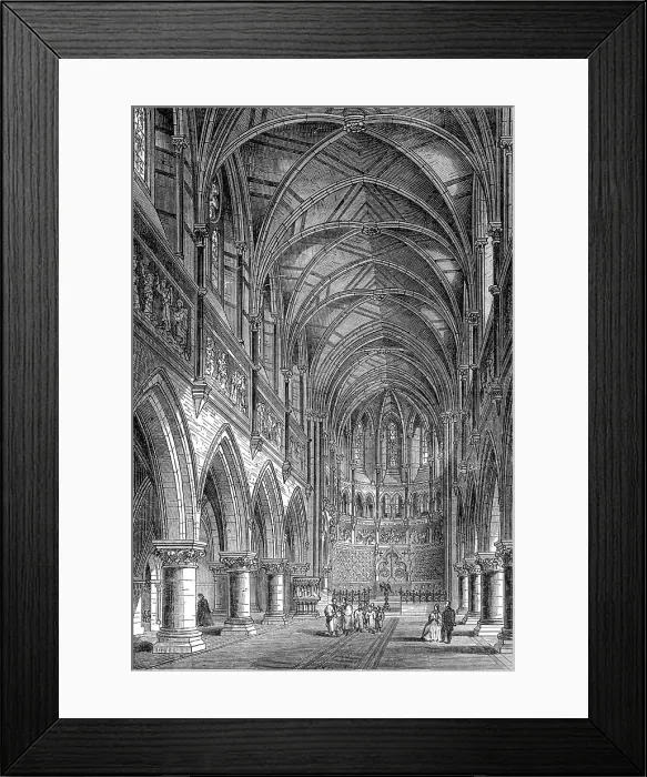 Framed Print : New Church of St. Peter, on the site of Vauxhall Gardens, 1864. Creator: Unknown Framed Print : New Church of St. Peter, on the site of Vauxhall Gardens, 1864. Creator: Unknown