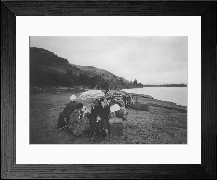 Framed Print : Waiting for the ship at the Bateni pier, 1900. Creator: Unknown Framed Print : Waiting for the ship at the Bateni pier, 1900. Creator: Unknown