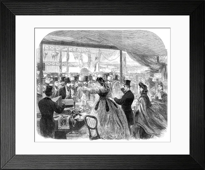 Framed Print : The Dramatic College Fete at the Crystal Palace, 1864. Creator: Unknown Framed Print : The Dramatic College Fete at the Crystal Palace, 1864. Creator: Unknown