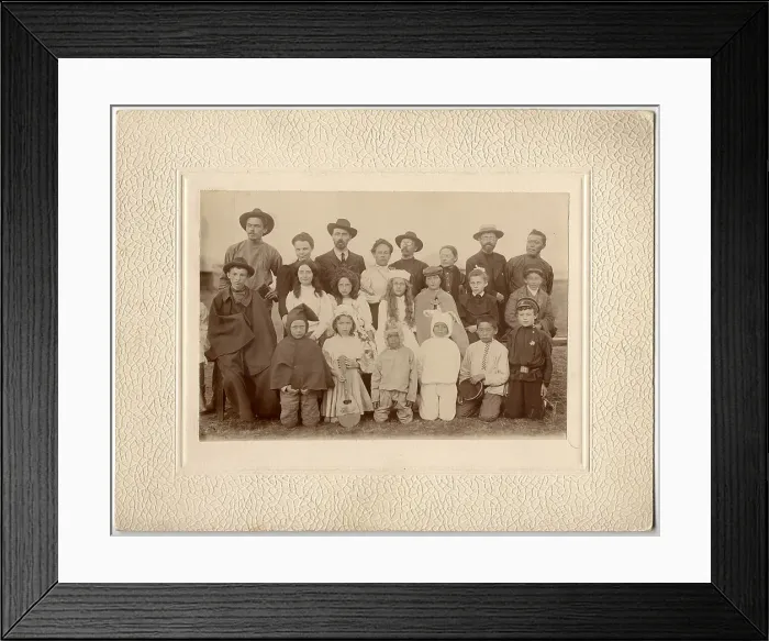 Framed Print : Participants in a children's performance on Lake Shira, 1907. Creator: Unknown Framed Print : Participants in a children's performance on Lake Shira, 1907. Creator: Unknown
