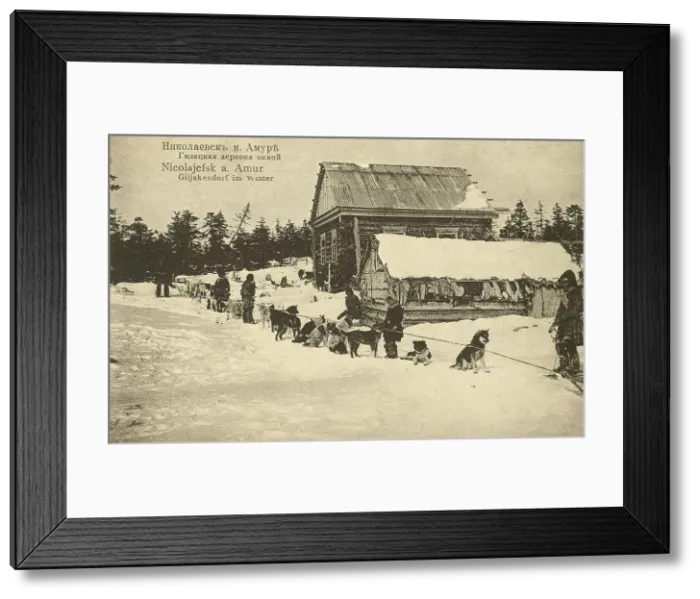Framed Print : The city of Nikolaevsk-on-Amur. Gilyatskaya village in winter, 1900. Creator: Unknown Framed Print : The city of Nikolaevsk-on-Amur. Gilyatskaya village in winter, 1900. Creator: Unknown