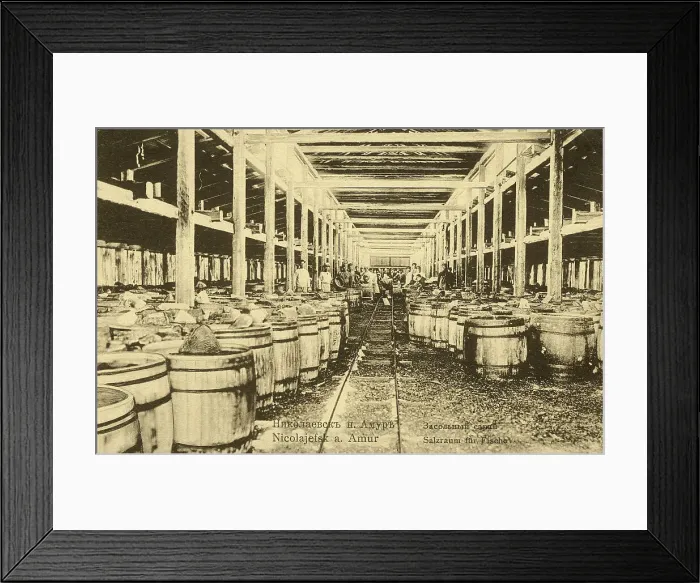 Framed Print : Nikolaevsk-on-Amur. Salting shed, 1900. Creator: Unknown Framed Print : Nikolaevsk-on-Amur. Salting shed, 1900. Creator: Unknown