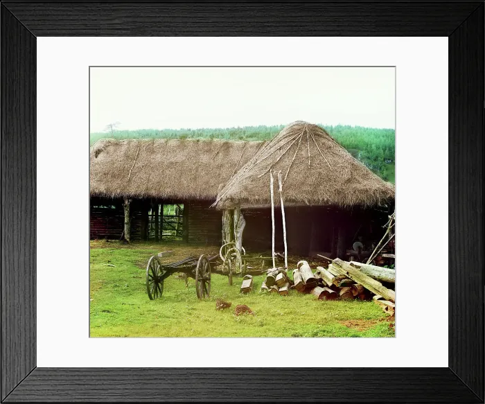 Framed Print : Bashkir's yard, Ekhia, 1910. Creator: Sergey Mikhaylovich Prokudin-Gorsky Framed Print : Bashkir's yard, Ekhia, 1910. Creator: Sergey Mikhaylovich Prokudin-Gorsky