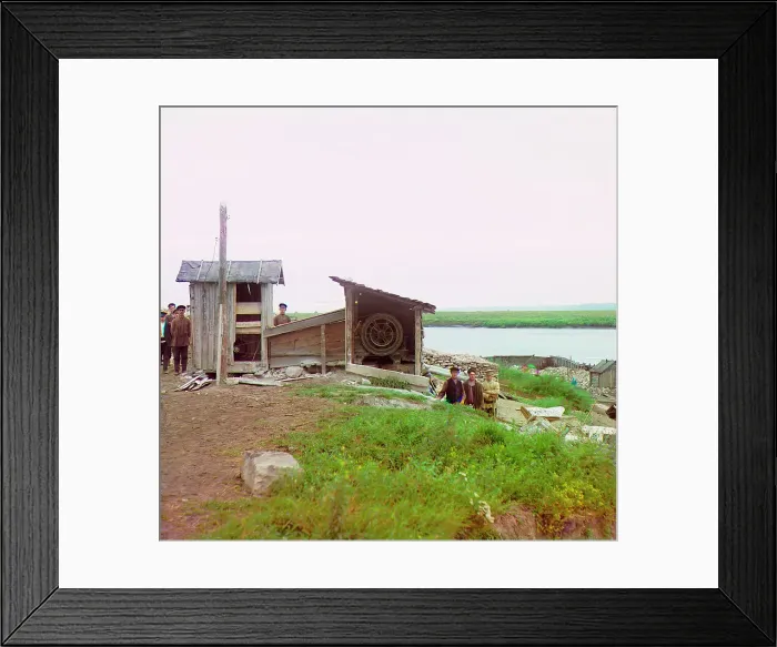 Framed Print : Stone crusher, Beloomut, 1912. Creator: Sergey Mikhaylovich Prokudin-Gorsky Framed Print : Stone crusher, Beloomut, 1912. Creator: Sergey Mikhaylovich Prokudin-Gorsky