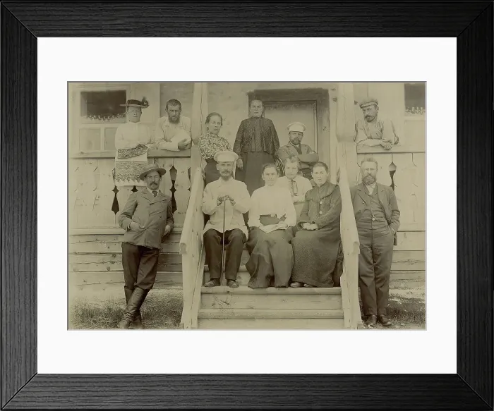 Framed Print : A group of teachers (Yenisei Society) in a sanatorium on Lake Shira, 1903. Creator: Unknown Framed Print : A group of teachers (Yenisei Society) in a sanatorium on Lake Shira, 1903. Creator: Unknown