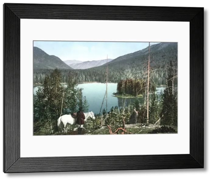 Framed Print : A Lake in the Valley of the Arasan River, a Tributary of the Belaia Berel River that... 1911-13. Creator: Sergei Ivanovich Borisov Framed Print : A Lake in the Valley of the Arasan River, a Tributary of the Belaia Berel River that... 1911-13. Creator: Sergei Ivanovich Borisov