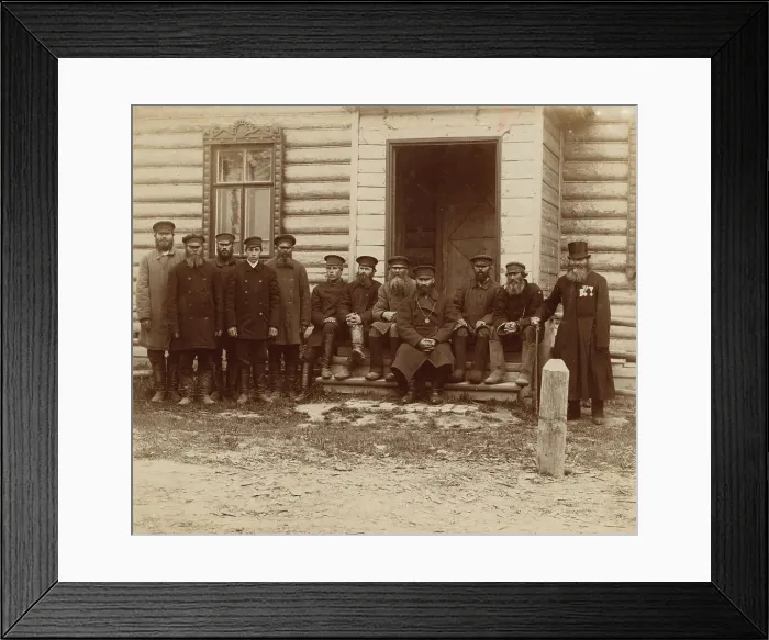 Framed Print : Group of peasants from Korobovo, 1910. Creator: Sergey Mikhaylovich Prokudin-Gorsky Framed Print : Group of peasants from Korobovo, 1910. Creator: Sergey Mikhaylovich Prokudin-Gorsky