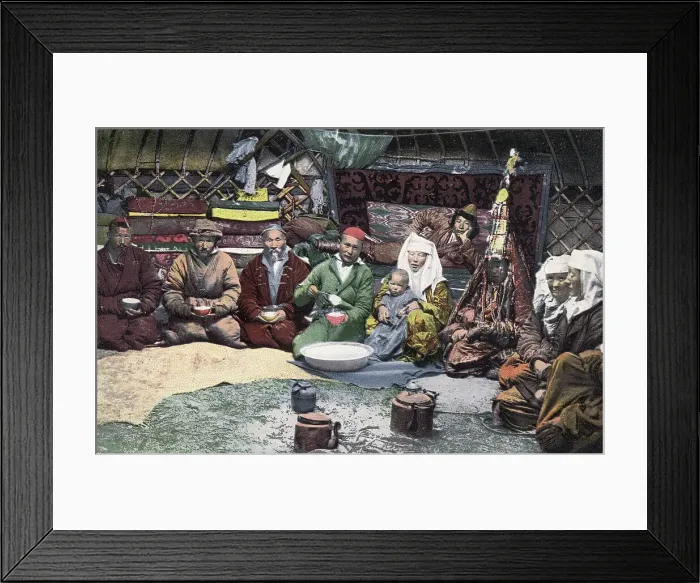 Framed Print : Inside a Kazakh Yurt, 1911-1913. Creator: Sergei Ivanovich Borisov Framed Print : Inside a Kazakh Yurt, 1911-1913. Creator: Sergei Ivanovich Borisov