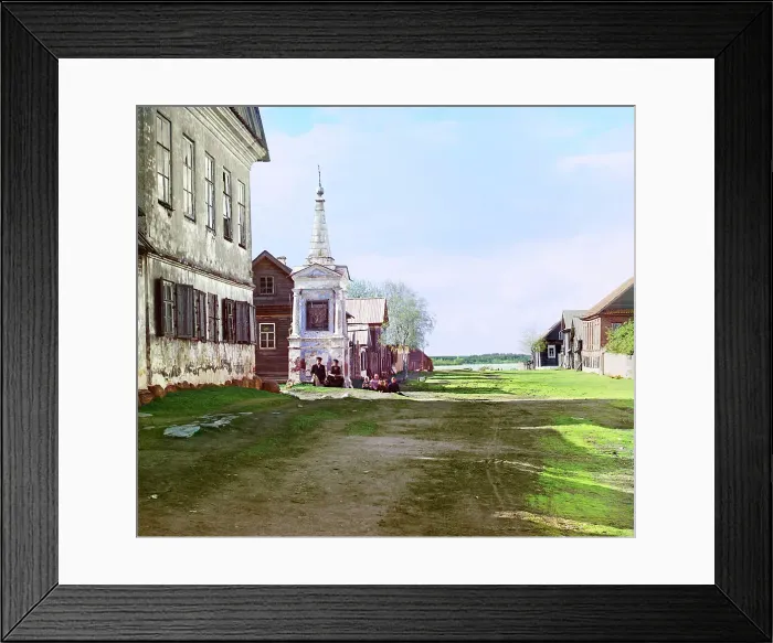 Framed Print : Old chapel on the waterfront in the town of Ostashkov, 1910. Creator: Sergey Mikhaylovich Prokudin-Gorsky Framed Print : Old chapel on the waterfront in the town of Ostashkov, 1910. Creator: Sergey Mikhaylovich Prokudin-Gorsky