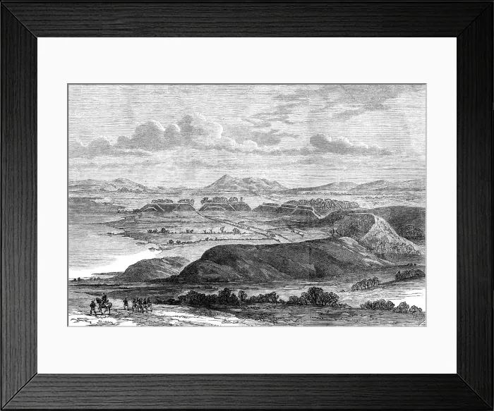 Framed Print : The semicircular rampart at the Dannewerk, near Bustrup, 1864. Creator: Unknown Framed Print : The semicircular rampart at the Dannewerk, near Bustrup, 1864. Creator: Unknown
