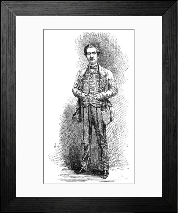 Framed Print : Mr. Charles Mathews as Plumper, in Cool As A Cucumber, 1864. Creator: Unknown. Mr. Charles Mathews as Plumper, in Cool As A Cucumber, 1864. Creator: Unknown