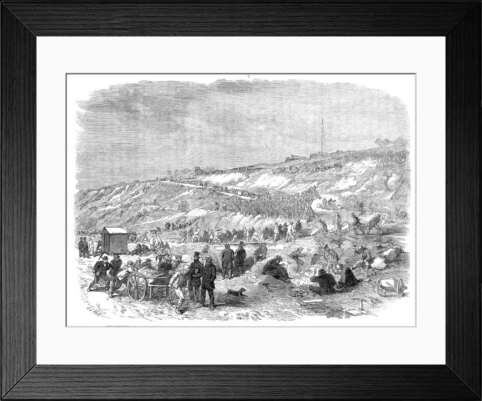 Framed Print : Employment of Lancashire operatives, under the Public Works Act... Blackburn, 1864. Creator: Frederick John Skill Framed Print : Employment of Lancashire operatives, under the Public Works Act... Blackburn, 1864. Creator: Frederick John Skill