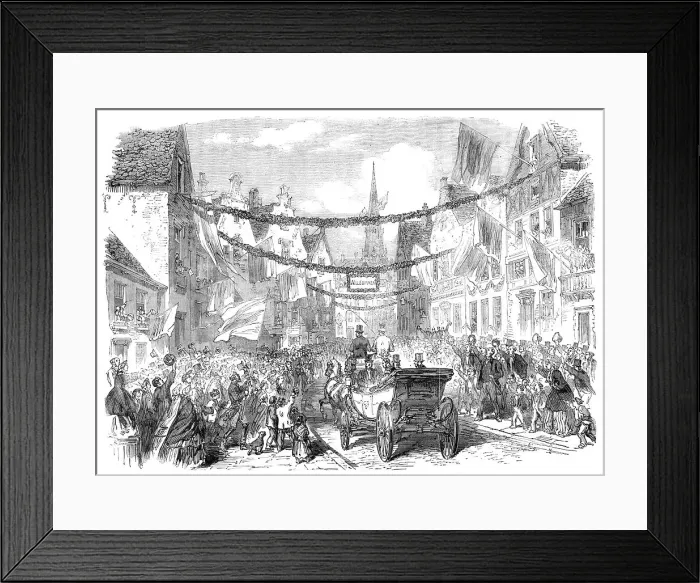 Framed Print : The Schleswig-Holstein Difficulty: triumphal entry of Prince Frederick... Holstein, 1864. Creator: Unknown Framed Print : The Schleswig-Holstein Difficulty: triumphal entry of Prince Frederick... Holstein, 1864. Creator: Unknown