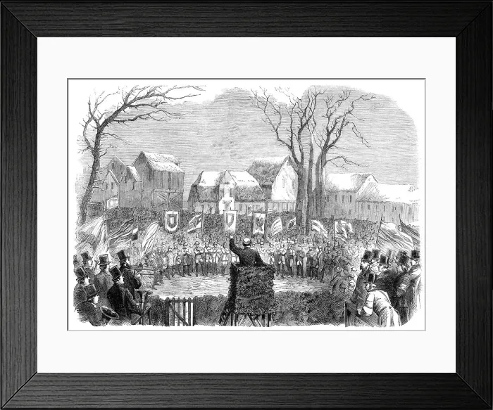 Framed Print : The Schleswig-Holstein Difficulty: great meeting in favour of Prince Frederick... 1864. Creator: Unknown Framed Print : The Schleswig-Holstein Difficulty: great meeting in favour of Prince Frederick... 1864. Creator: Unknown