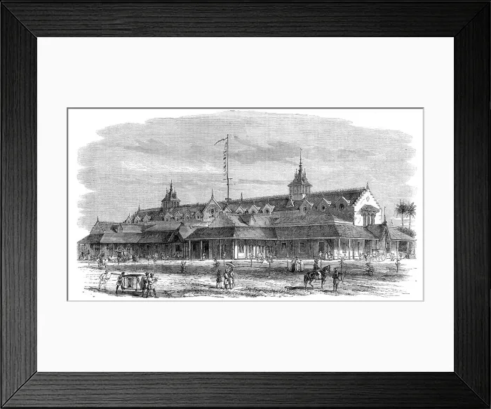 Framed Print : The Punjaub Exhibition Building at Lahore, 1864. Creator: Unknown Framed Print : The Punjaub Exhibition Building at Lahore, 1864. Creator: Unknown