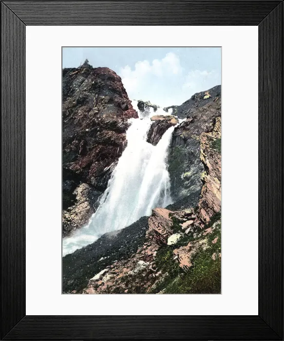 Framed Print : Rossypnaya Waterfall near the Source of the Katun River...Belukha Mountain, 1911-1913. Creator: Sergei Ivanovich Borisov Framed Print : Rossypnaya Waterfall near the Source of the Katun River...Belukha Mountain, 1911-1913. Creator: Sergei Ivanovich Borisov