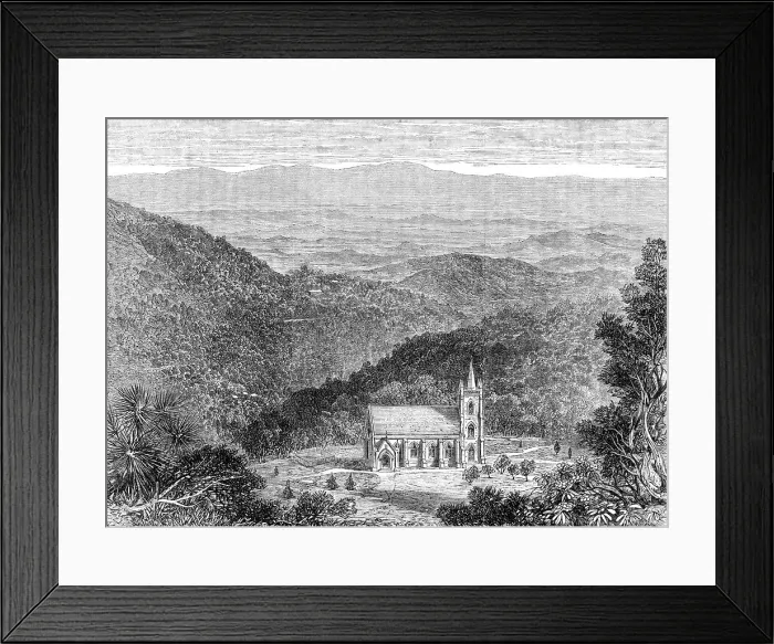 Framed Print : Dhurumsalla Churchyard, the burial-place of the late Viceroy of India, 1864. Creator: Unknown Framed Print : Dhurumsalla Churchyard, the burial-place of the late Viceroy of India, 1864. Creator: Unknown