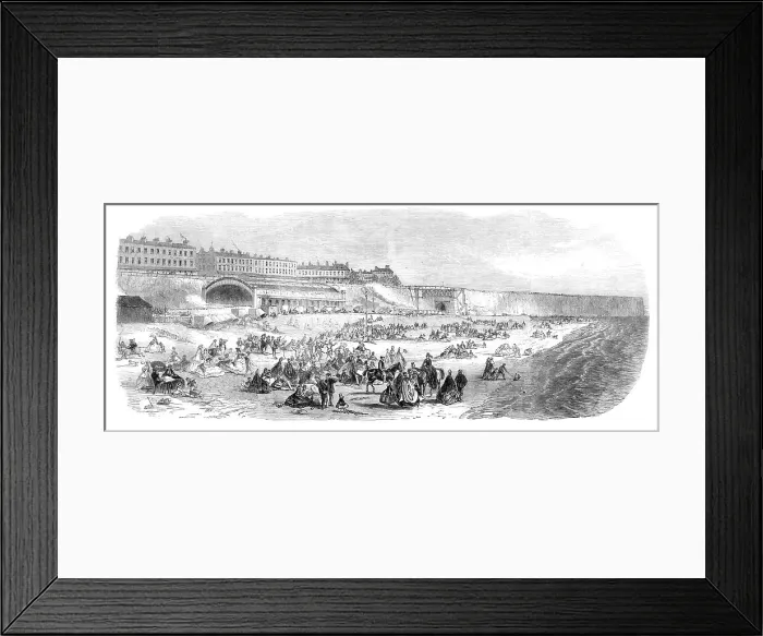 Framed Print : The Ramsgate Station of the East Kent (London, Chatham, and Dover) Railway, 1864. Creator: Unknown Framed Print : The Ramsgate Station of the East Kent (London, Chatham, and Dover) Railway, 1864. Creator: Unknown