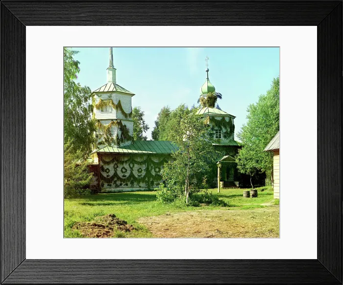 Framed Print : Holy Trinity Church; the oldest in the territory, in the village Peremerki near Tver, 1910. Creator: Sergey Mikhaylovich Prokudin-Gorsky Framed Print : Holy Trinity Church; the oldest in the territory, in the village Peremerki near Tver, 1910. Creator: Sergey Mikhaylovich Prokudin-Gorsky