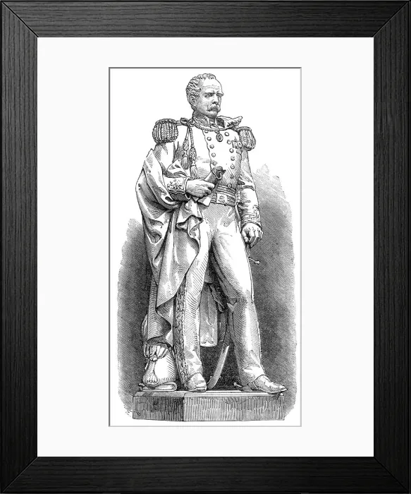 Framed Print : Statue of Sir W. Stevenson, late Governor of the Mauritius, 1864. Creator: Unknown Framed Print : Statue of Sir W. Stevenson, late Governor of the Mauritius, 1864. Creator: Unknown