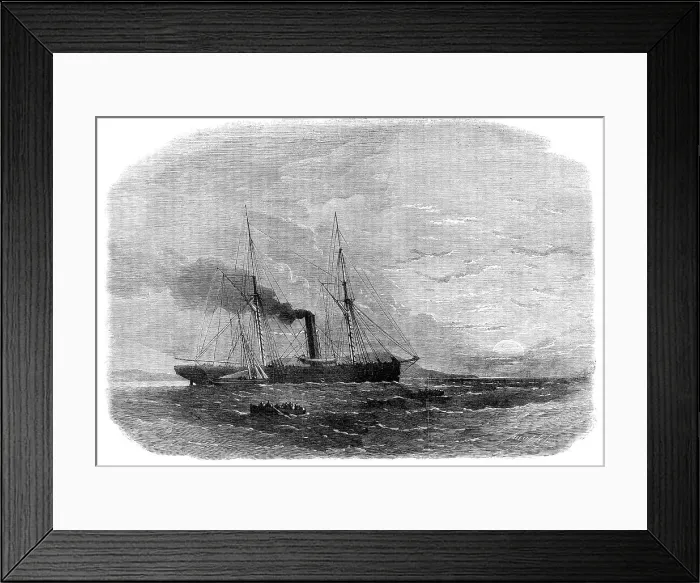 Framed Print : The War in America: the Federal steamer Chesapeake, seized by Confederates... 1864. Creator: Smyth Framed Print : The War in America: the Federal steamer Chesapeake, seized by Confederates... 1864. Creator: Smyth