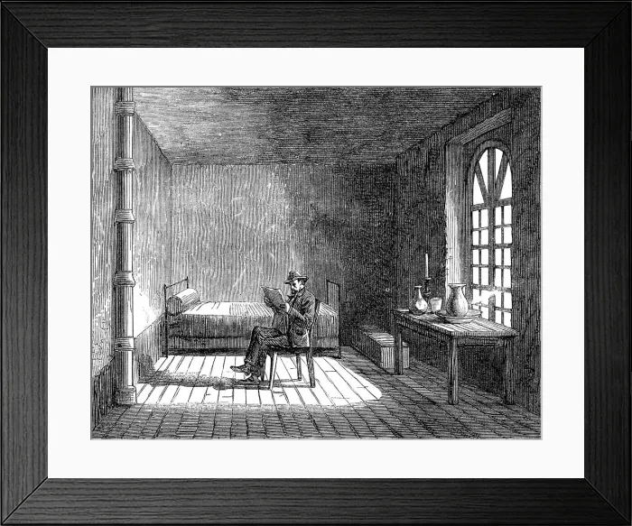 Framed Print : Paris Demolitions - prisoner's chamber, 1864. Creator: Unknown Framed Print : Paris Demolitions - prisoner's chamber, 1864. Creator: Unknown