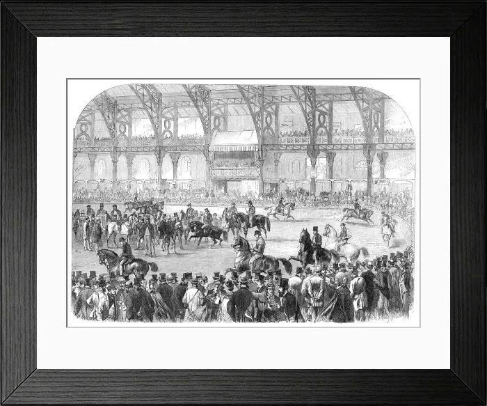 Framed Print : The Horse Show in the Agricultural Hall, Islington, 1864. Creator: Mason Jackson Framed Print : The Horse Show in the Agricultural Hall, Islington, 1864. Creator: Mason Jackson