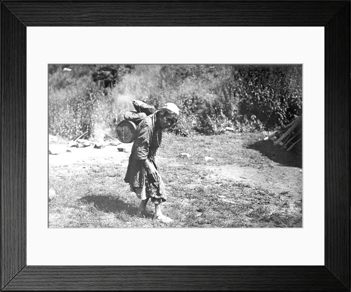 Framed Print : Shoria Woman Carrying a Load, 1913. Creator: GI Ivanov Framed Print : Shoria Woman Carrying a Load, 1913. Creator: GI Ivanov