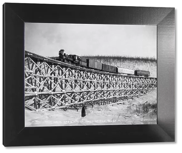T.V.R.R. Bridge, head of Fox Gulch, 1916. Creator: Frank G. Carpenter