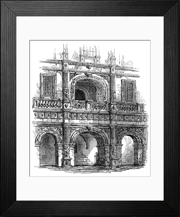 Framed Print : Brunswick: portal of a house, 1864. Creator: Unknown Framed Print : Brunswick: portal of a house, 1864. Creator: Unknown