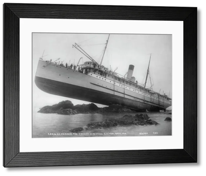 Framed Print : S.S. Princess May wrecked on August 5, 1910, 1910. Creator: William Howard Case Framed Print : S.S. Princess May wrecked on August 5, 1910, 1910. Creator: William Howard Case