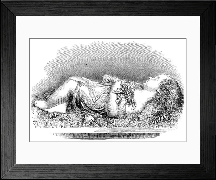 Framed Print : Boy Asleep, sculpture, by Alexander Munro, in the Royal Academy Exhibition, 1864. Creator: Unknown. Boy Asleep, sculpture, by Alexander Munro, in the Royal Academy Exhibition, 1864. Creator: Unknown Framed Print : Boy Asleep, sculpture, by Alexander Munro, in the Royal Academy Exhibition, 1864. Creator: Unknown. Boy Asleep, sculpture, by Alexander Munro, in the Royal Academy Exhibition, 1864. Creator: Unknown