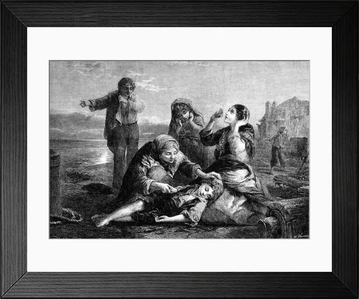 Framed Print : Saved, by F. W. Topham, in the exhibition of the Society of Painters in Water Colours, 1864. Creator: W Thomas. Saved, by F. W. Topham, in the exhibition of the Society of Painters in Water Colours, 1864. Creator: W Thomas Framed Print : Saved, by F. W. Topham, in the exhibition of the Society of Painters in Water Colours, 1864. Creator: W Thomas. Saved, by F. W. Topham, in the exhibition of the Society of Painters in Water Colours, 1864. Creator: W Thomas